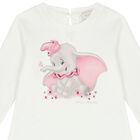 Younger Girls Ivory Disney Long Sleeve Top, 1, hi-res