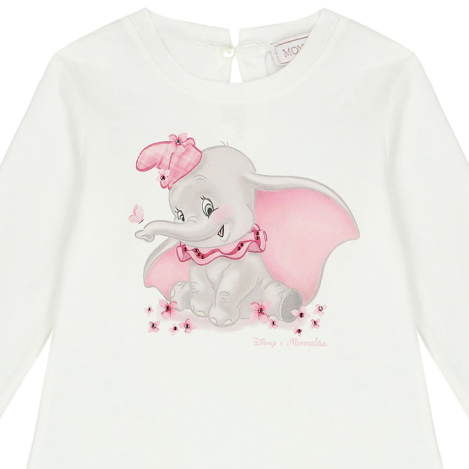Younger Girls Ivory Disney Long Sleeve Top, 1, hi-res image number null