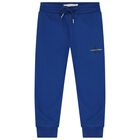 Boys Blue Logo Joggers , 2, hi-res