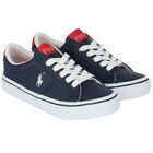 Boys Navy Logo Trainers, 1, hi-res