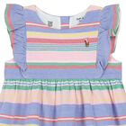 Baby Girls Multi-Colored Striped Logo Dress Set, 1, hi-res