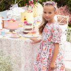 Girls Pink Floral Dress, 1, hi-res