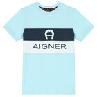 Boys Blue Logo T-Shirt, 1, hi-res