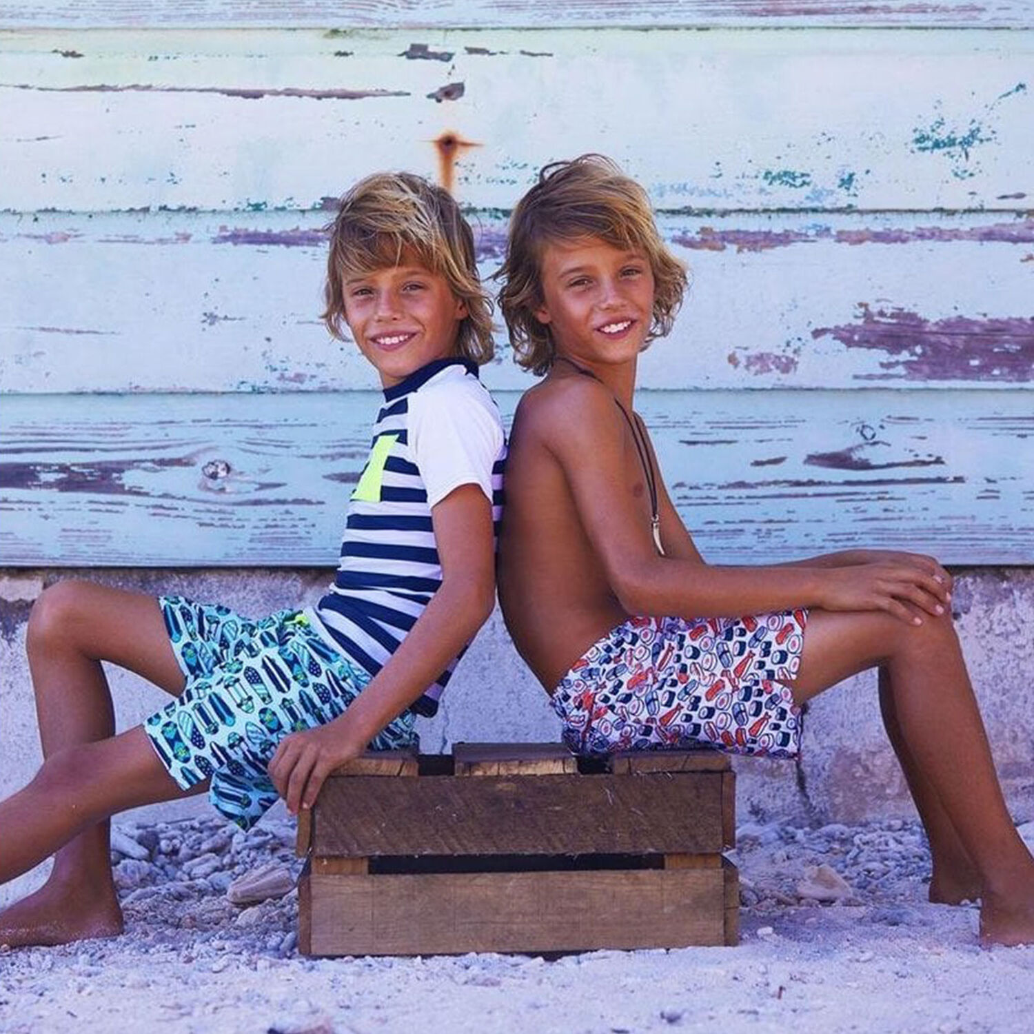 Boys Spearmint Skateboard Swim Short, 1, hi-res image number null