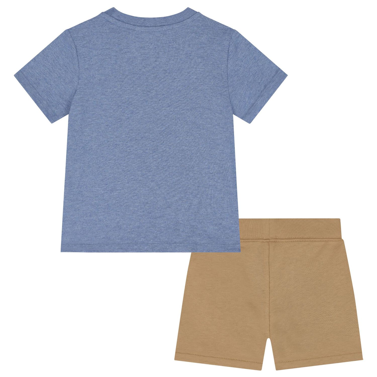 Baby Boys Blue & Beige Polo Bear Shorts Set, 1, hi-res image number null