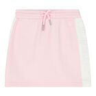 Girls Pink & White Logo Skirt, 1, hi-res
