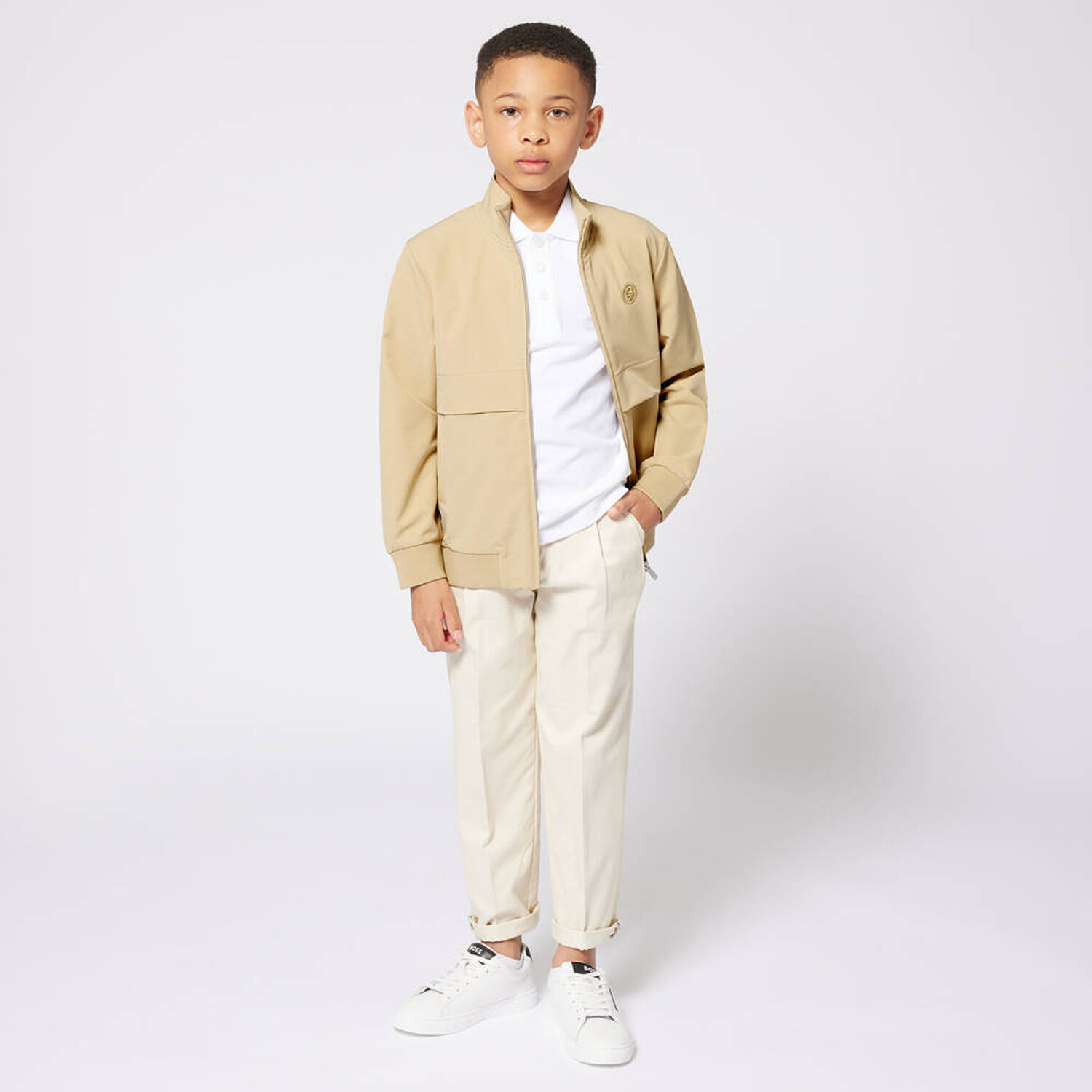 Younger Boys Ivory Trousers, 1, hi-res image number null