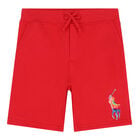 Boys Red Logo Shorts, 1, hi-res