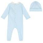 Baby Boys Blue Embroidered Babygrow Set, 1, hi-res