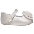 Baby Girls Gold Flower Pre Walker Shoes, 4, hi-res