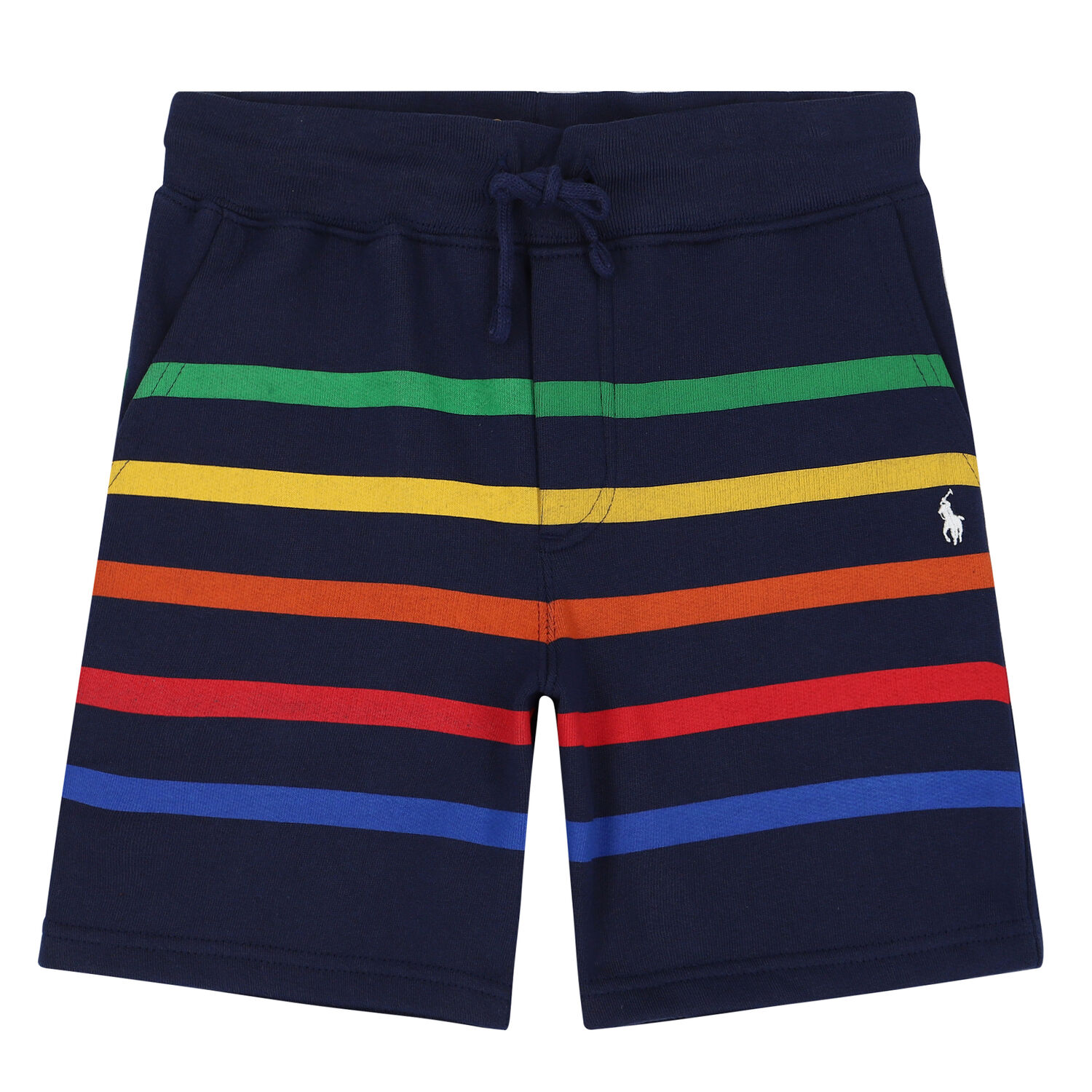 Boys Navy Striped Shorts, 1, hi-res image number null