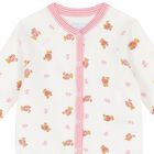 Baby Girls White & Pink Logo Babygrow, 1, hi-res