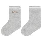 Baby Boys White, Beige & Grey Socks ( 3-Pack ), 1, hi-res