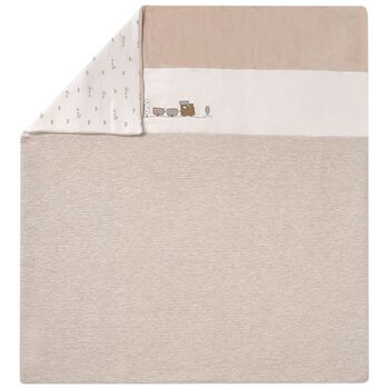 Beige Train Baby Blanket