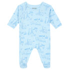 Boys Blue & White Logo Babygrows ( 2-Pack ), 1, hi-res