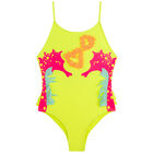 Girls Yellow Seahorse Swimsuit, 1, hi-res