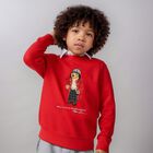 Boys Red Polo Bear Sweatshirt, 1, hi-res