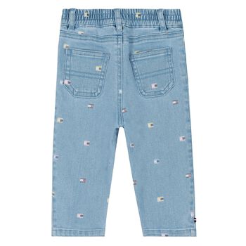 Younger Girls Blue Logo Denim Jeans
