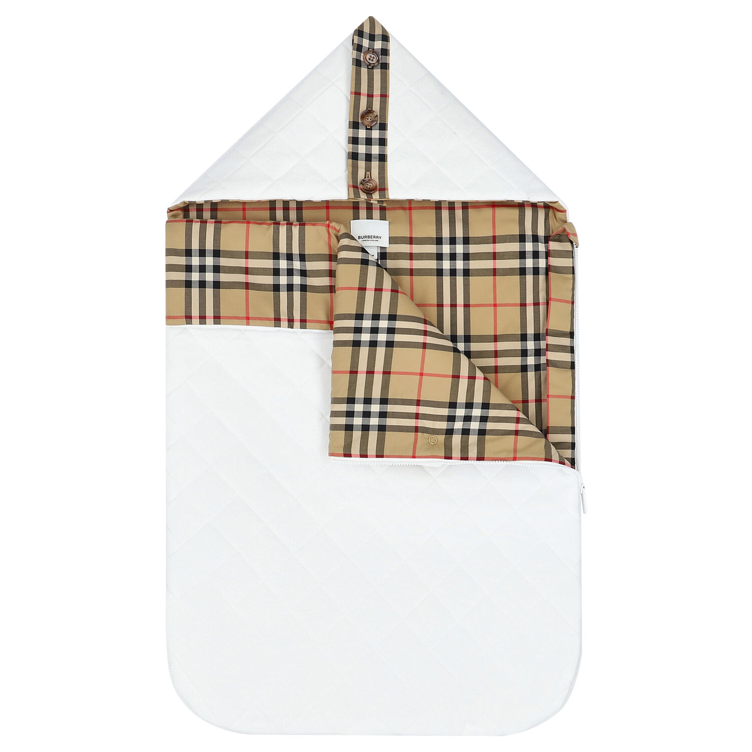 White & Checked Baby Nest, 1, hi-res image number null