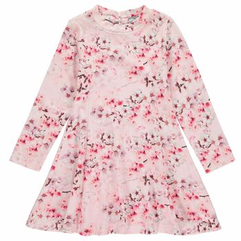 Girls Pink Floral Dress