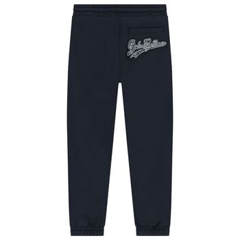 Boys Navy Blue Logo Joggers