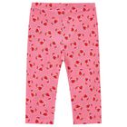 Girls Pink Crab Leggings, 1, hi-res
