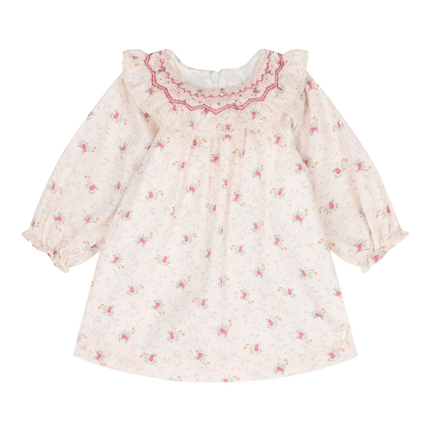 Baby Girls Pink Floral Dress, 1, hi-res image number null