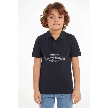 Boys Navy Blue Logo Polo Shirt