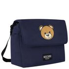 Navy Blue Teddy Bear Baby Changing Bag, 3, hi-res