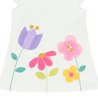 Baby Girls White Floral Dress, 1, hi-res