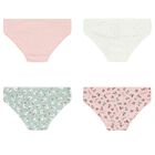 Girls Pink & White Briefs (4 Pack), 1, hi-res