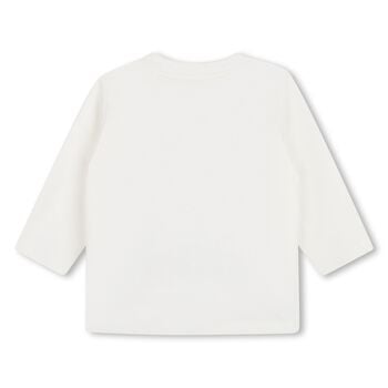 Younger Boys Ivory Bunny Long Sleeve Top