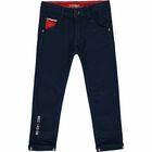 Boys Navy Logo Trousers, 1, hi-res
