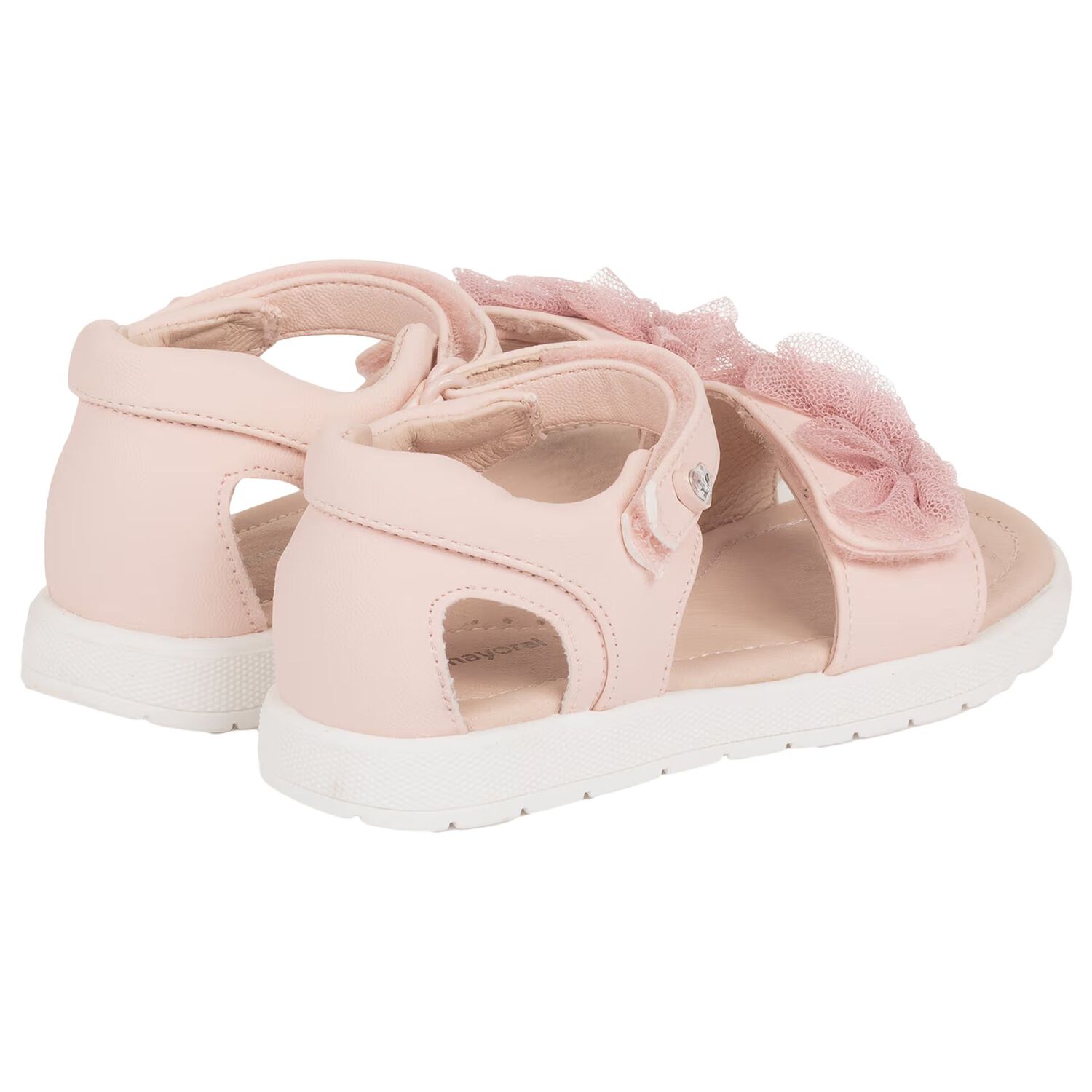 Younger Girls Pink Logo Sandals, 1, hi-res
