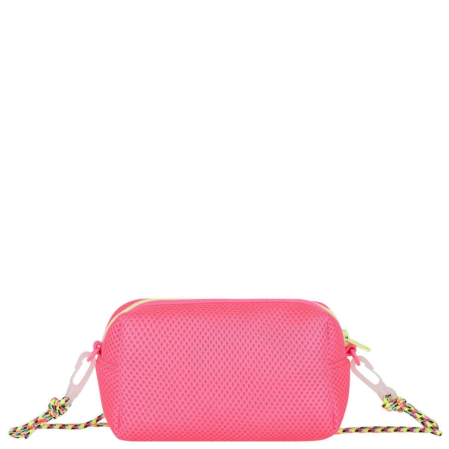 Girls Neon Pink Mesh Shoulder Bag, 1, hi-res