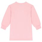 Girls Pink Teddy Bear Logo Dress, 1, hi-res