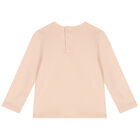 Younger Girls Pink Logo Long Sleeve Top, 1, hi-res