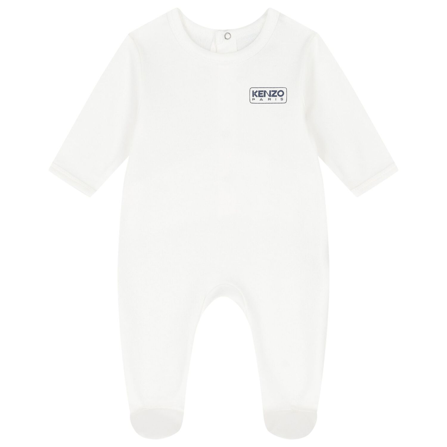 Navy Blue & White Logo Babygrows ( 2-Pack ), 1, hi-res