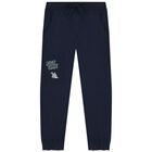 Boys Navy Blue Logo Dinosaur Tracksuit, 2, hi-res