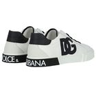White & Black Logo Trainers, 2, hi-res