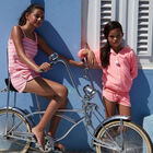 Girls Pink Towelling Playsuit, 1, hi-res