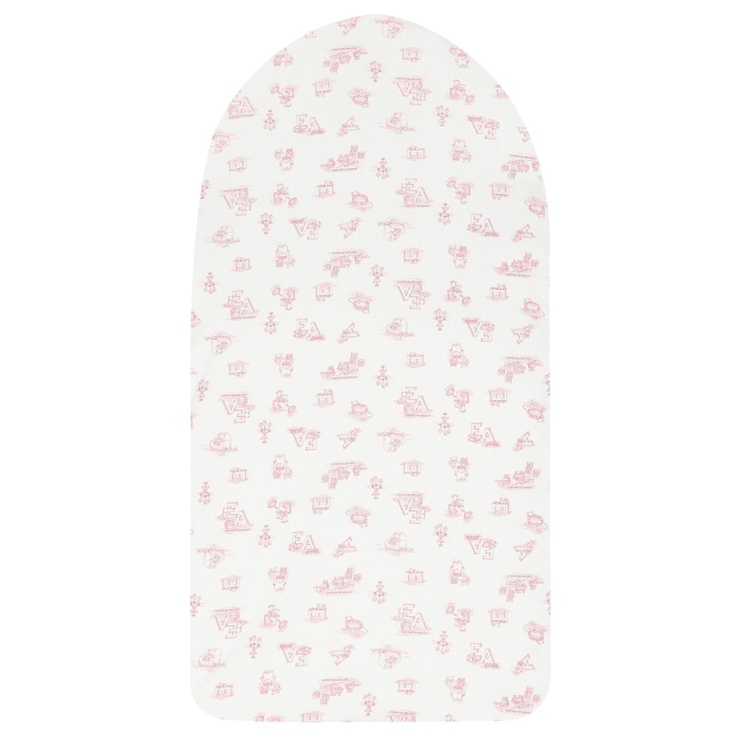 Baby Girls Ivory & Pink Logo Nest, 1, hi-res