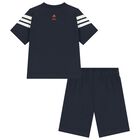 Navy Blue Disney Logo Shorts Set, 1, hi-res