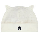 Ivory & Navy Logo Baby Hat, 1, hi-res