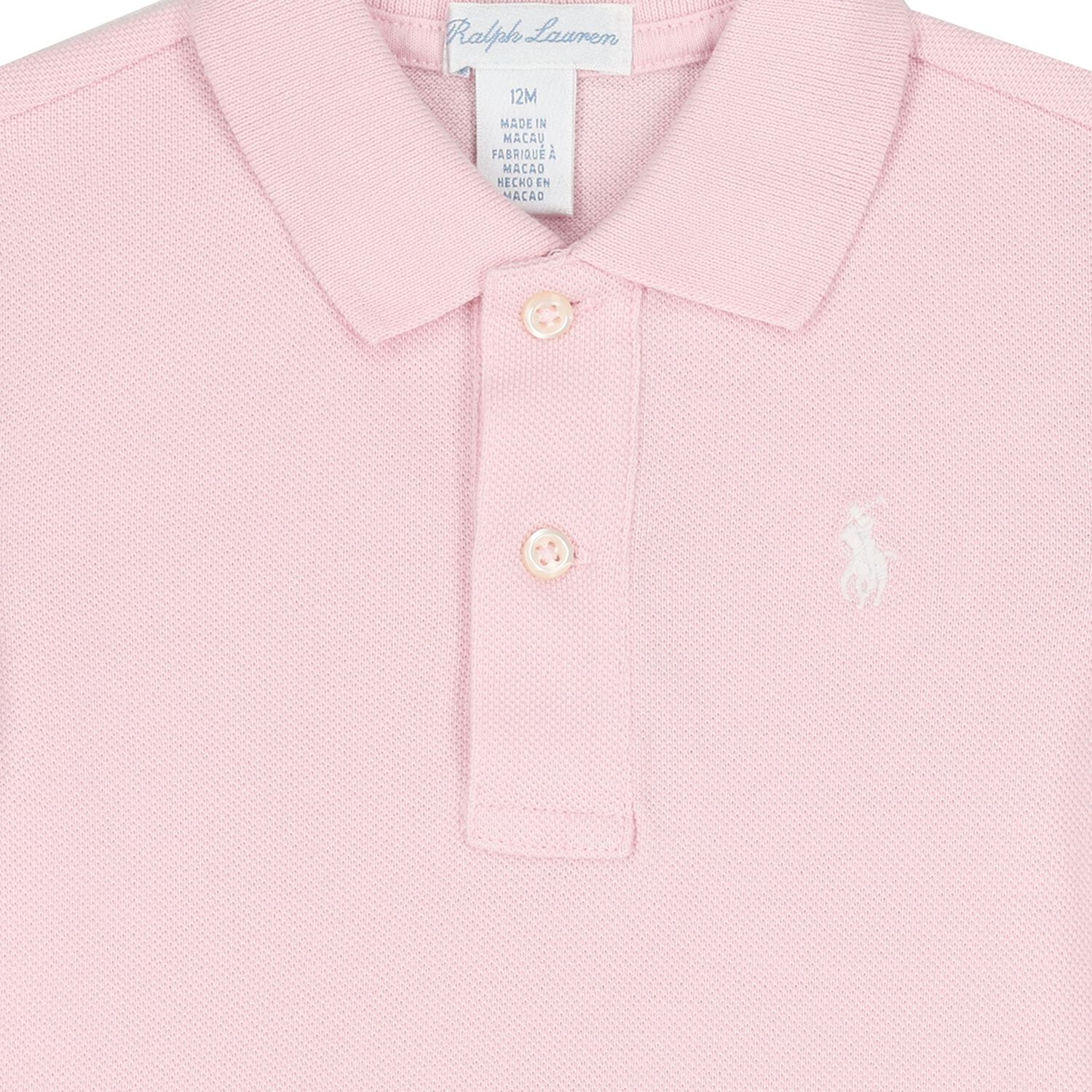 Baby Girls Pink Logo Polo Shirt Gift Set, 1, hi-res