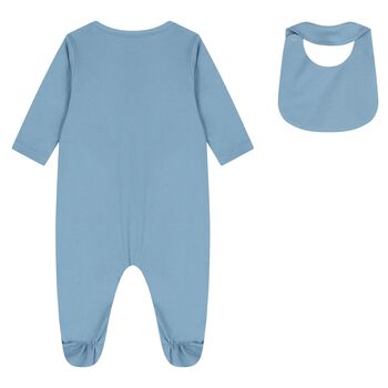 Baby Boys Blue Elephant Babygrow Gift Set