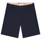 Boys Navy Blue Shorts, 2, hi-res