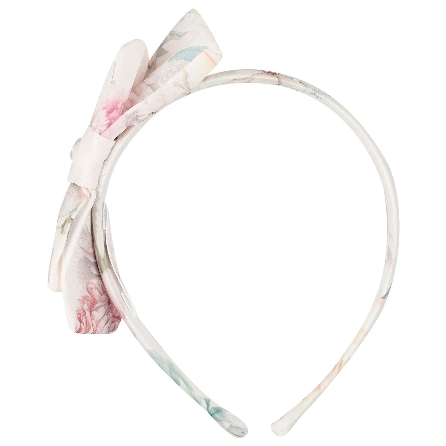 Girls Ivory Floral Chiffon Headband, 3, hi-res image number null
