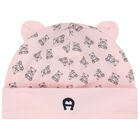 Pink & White Logo Babygrow Set, 3, hi-res