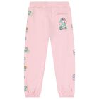 Girls Pink Floral Joggers , 1, hi-res